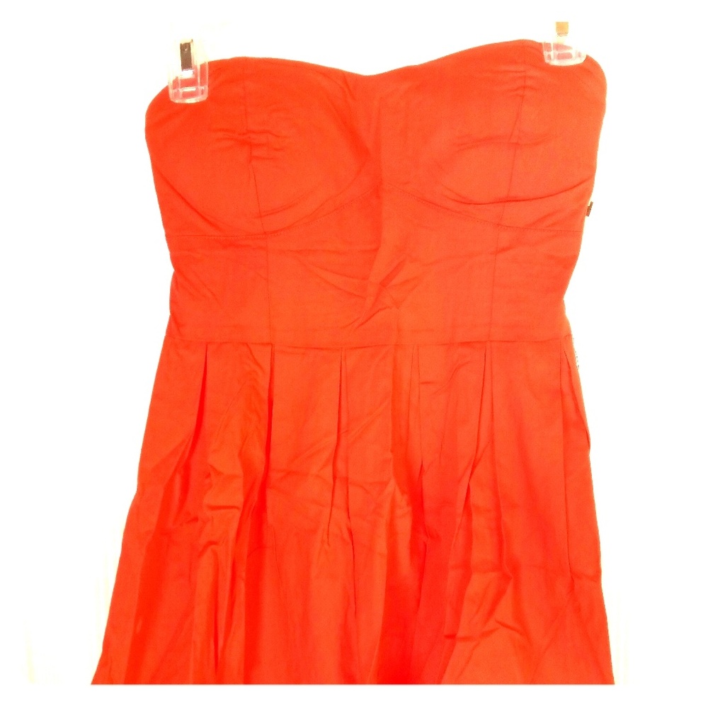Strapless Orange Dress